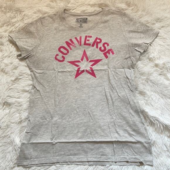 Converse Tops - Converse Grey/Pink Size:Large T-Shirt
